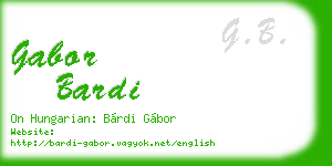 gabor bardi business card